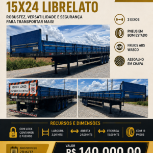 CARRETA EXTENSIVA 15X24 LIBRELATO - 2016