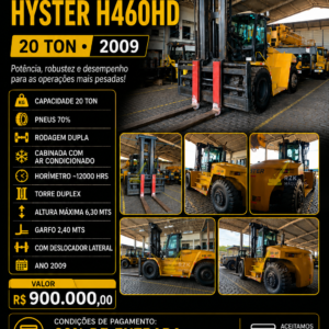 EMPILHADEIRA HYSTER H460HD 20 TON - 2009